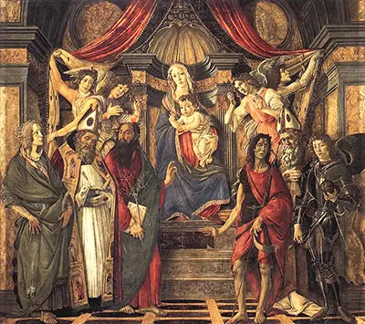 Virgin and Child with Saints from the Altarpiece of San Barnabas Sandro Botticelli